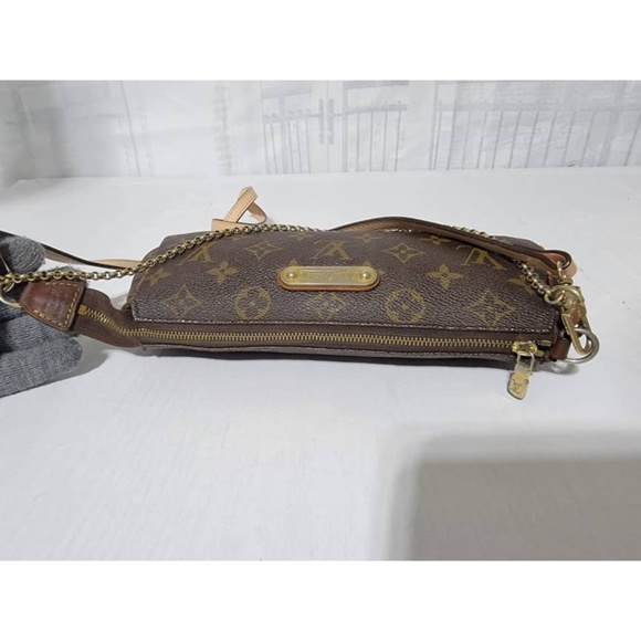 Authentic Louis Vuitton Monogram Canvas Eva Pochette Bag Brown - Picture 6 of 14